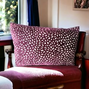 Cut velvet burnout lumbar pillow.